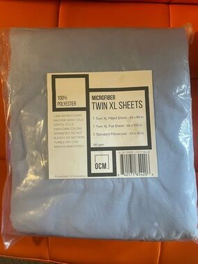 OCM Microfiber Twin XL Sheets - Light Blue